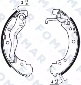 Комлект тормозных накладок FOMAR Friction FO 0548